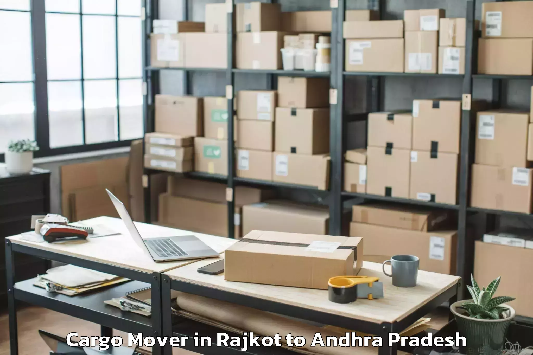 Quality Rajkot to Rayalaseema University Kurnool Cargo Mover